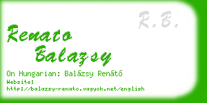 renato balazsy business card